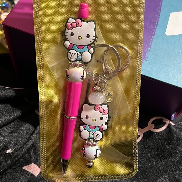 Other - Inspired beaded pen and matching keychain.  Comes with extra pen refill.
